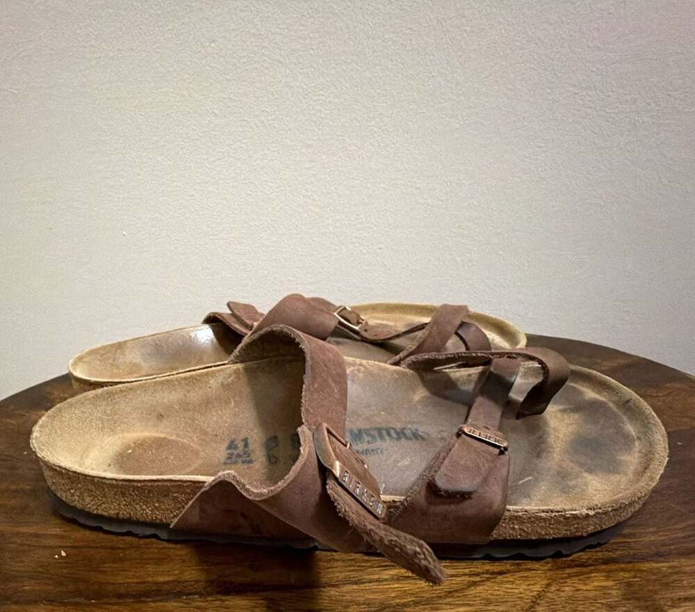 Birkenstock Mayari Brown Leather Sandals Size 41 - Picture 3 of 5